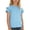 Blue, variant on Girls Shirts Fashion Top With Ruffle Hem Pull String Detail Pure Color Short Sleeve Tee Everyday Wear Basic Soft Girls T Shirts 5-12 Years