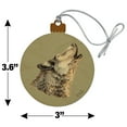 thumbnail image 6 of Wolf Howling Wood Christmas Tree Holiday Ornament, 6 of 7