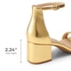 thumbnail image 4 of Sandalia DREAM PAIRS Tacón Bajo Grueso Dorado Talla 11, 4 of 7