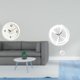 thumbnail image 2 of Reloj de pared redondo, silencioso, sin , decorativo, elegante, con manecillas de madera, adecuado para sala de estar, dormitorio, oficina, cafe, 2 of 8