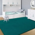 thumbnail image 4 of Area Alfombra B BENRON Soft de 150 x 210 cm, verde azulado, para sala de estar, 4 of 6