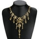 thumbnail image 4 of EeaseMX Collar de calavera pirata vintage Collar de gargantilla de declaración gótica Collar colgante (dorado), 4 of 7