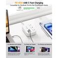 thumbnail image 2 of Travel Power Strip Beeiker PD45W USB-C con 6 puertos USB y 3 enchufes, 2 of 9