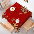 thumbnail image 5 of Tchckioa Winter Red Tablecloth for Restaurant Decor,54x54 Inch Square Stain Proof Table Cloth Cover, 5 of 7