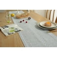 thumbnail image 5 of SEARIPE Rustic Table Runner with Tassels, Cotton Linen Boho Table Runner for Party Dining Home Decor Farmhouse Table Runners Gray 13"x90", 5 of 7
