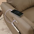 thumbnail image 4 of HQZX Recliner, 270°Rotating Glider Chair, PU Material,Bbuilt-in USB Port, Modern Style, Brown, 4 of 11