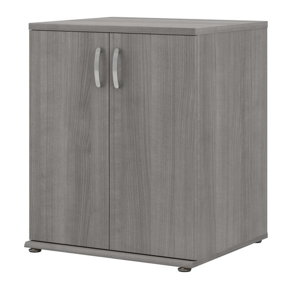 Universal Floor Storage Cabinet with Doors in Platinum Gray - Engineered Wood