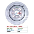 thumbnail image 3 of WANDA ATV Tire & Wheel 22X10-10 with 4 Lugs on 110mm PCD Silver Wheels 10238, PK 2, 3 of 4