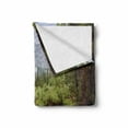 thumbnail image 2 of Yosemite Soft Flannel Fleece Blanket, Small Spring Forest Distant Mountain Picture of Yosemite National Park Landscape Print, Cozy Plush for Indoor and Outdoor Use, 50" x 60", Green, by Ambesonne, 2 of 6