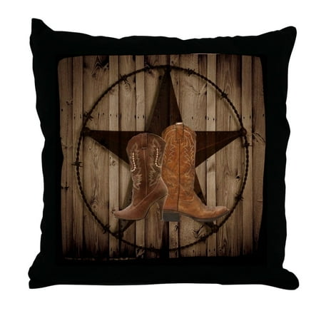 - CafePress - Cowboy Boots Texas Star - Decor Throw Pillow (18