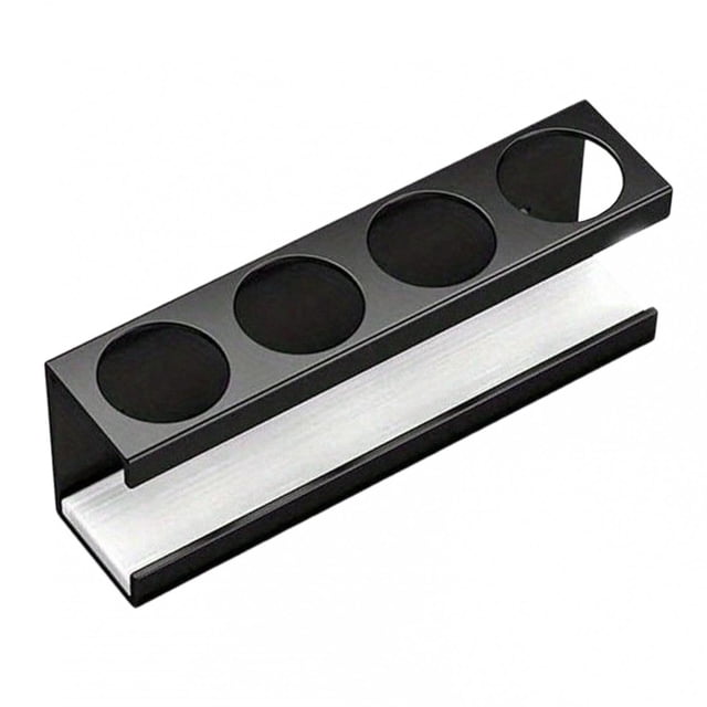 Soporte para cepillo de dientes eléctrico con 4 ranuras, organizador de cepillado dental para montaje en pared Negro