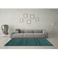 thumbnail image 3 of Ahgly Company Indoor Square Abstract Light Blue Modern Area Rugs, 7' Square, 3 of 4