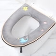 thumbnail image 3 of Toilet pacifier cushion soft universal extension toilet seat cover flannel thick washable, 3 of 5