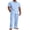 Light Blue, variant on Men's 2 Piece Linen Beach Outfits Short Sleeve Button Down Shirts Loose Pants For Men