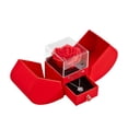 thumbnail image 2 of Joyero, , caja de regalo con flor de jabón, elegante estuche portátil para guardar joyas para Valentín, propuesta, recuerdo de fiesta, 2 of 8