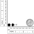 thumbnail image 6 of Gem Stone King 14K White Gold Black Diamond Stud Earrings for Women | 4.40 Cttw | Gemstone April Birthstone | Round 8MM, 6 of 6