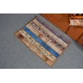 thumbnail image 4 of Vintage Rug, Patchwork Rug, Turkish Rug, , 1.7x2.3 ft Small Rug, Anatolian Rug, Rugs For Entry, Blue Anatolian Rugs, Handmade Bathroom Rug, 4 of 10