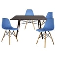 thumbnail image 1 of Comedor Oslo Rectangular Nogal para 4 Personas Sillas Oslo Azul, 1 of 7