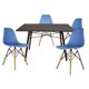 thumbnail image 1 of Comedor Oslo Rectangular Nogal para 4 Personas Sillas Oslo Azul, 1 of 7