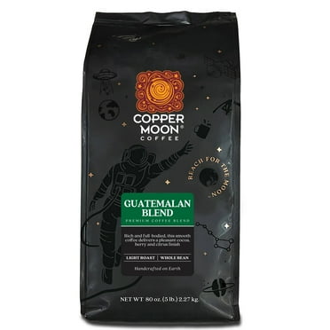 Copper Moon Whole Bean Coffee, Light Roast, Guatemalan Blend, 5 Lb. Bag