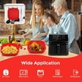 thumbnail image 4 of Silicone Air Fryer Liners, 8'' Square 4 to 7 QT Reusable Heat Resistant Food Grade Airfryer Silicone Liners Inserts Baskets Bowl Accessories for COSORI Instant Vortex CHEFMAN Air Fryer Oven Microwave, 4 of 7