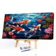 thumbnail image 5 of Kit de pintura por números sobre lienzo, arte al óleo artesanal, imagen de carpa Koi, decoración del hogar, 60x40cm, 5 of 9