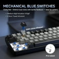 thumbnail image 5 of DK68 60%  Mechanical Gaming Keyboard, 3 Modes /2.4G/USB-C with Clicky Blue , RGB Backlit, Anti-Ghosting, 68-Key Compact mini Keyboard for Windows/macOS/Linux- Black/Grey, 5 of 6