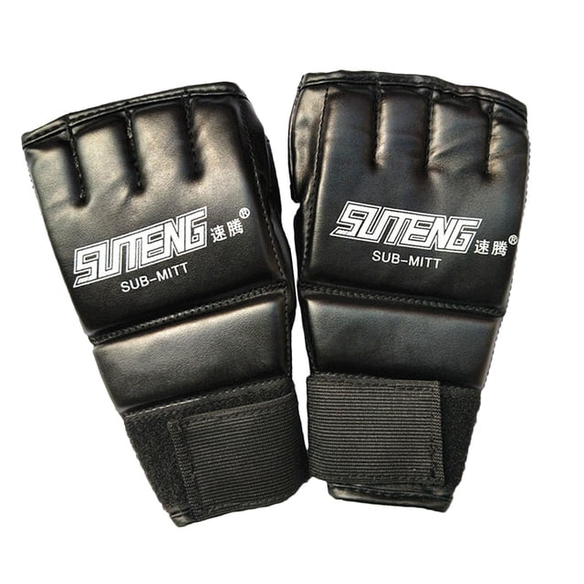 Gimnasio MMA Muay Thai Entrenamiento Saco de boxeo Guantes de boxeo Unisex para adultos Negro 2