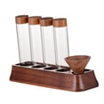 thumbnail image 1 of pitrice Glass Test Tubes with Display Rack Storage Bean Coffee Tubes for Coffee Shop 8 Hole 4 Hole, 1 of 6