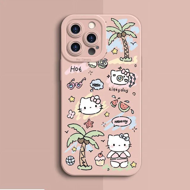 2024 Sanrio Kuromi Hello Kitty Phone Case For OPPO Reno 10 5G 8T 8 7 7Z 6 6Z 5 Lite 5Z 4 4G Reno8 Find X5 X6 Pro Printing Matte Cover LXY
