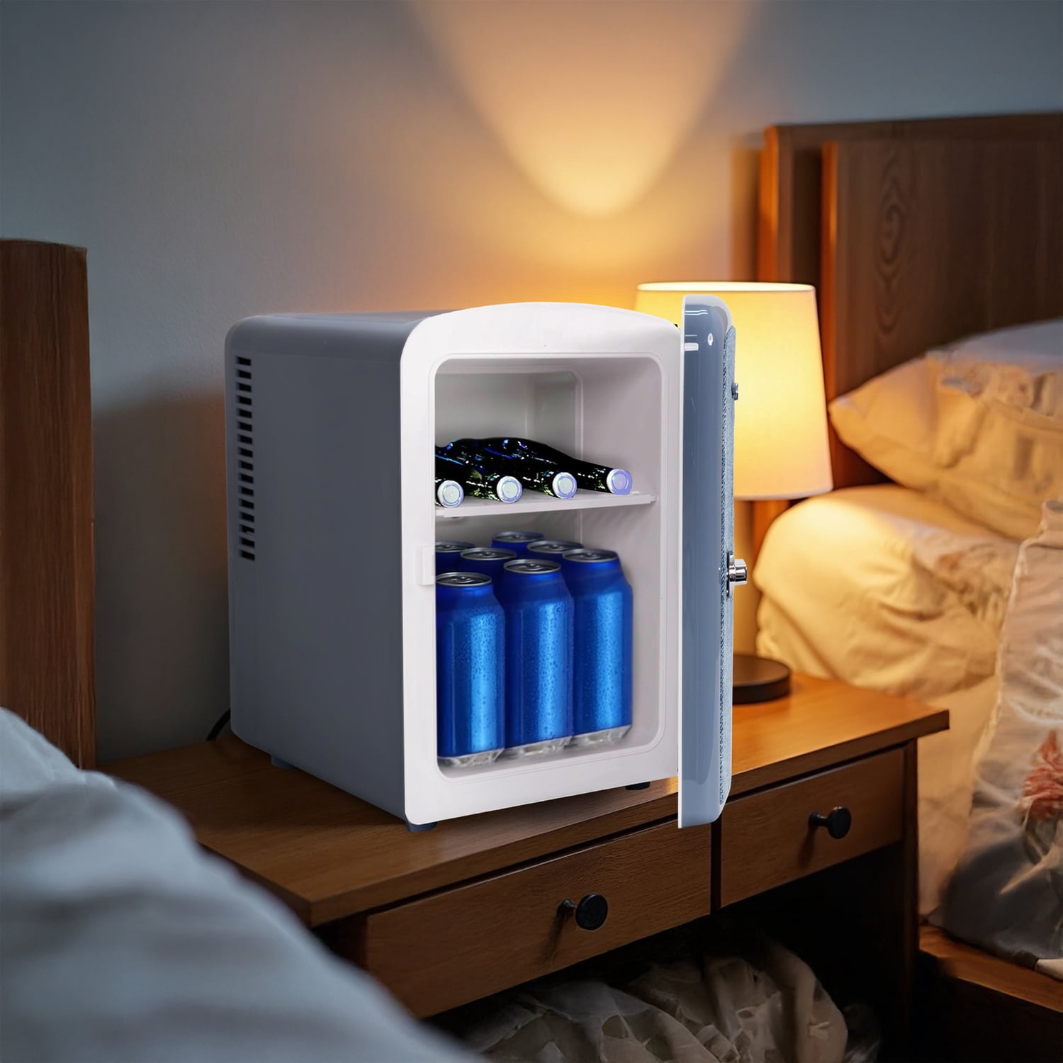 Frigidaire 9-Can Mini Fridge Cooler, Denim Door, EFMIS199-LIGHTDENIM