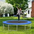 thumbnail image 4 of Gymax Universal 16FT Split Trampoline Spring Cover w/Hook & Loop Fastener Waterproof Blue, 4 of 10