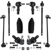 Detroit Axle - 10pc Front Suspension Kit for Toyota Camry Avalon Solara Lexus ES300, 2 Lower Ball Joints, 4 Inner & Outer Tie Rods, 2 Sway Bar Links, 2 Boots, Replacement