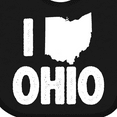 thumbnail image 4 of Inktastic I Love Ohio with State Silhouette Boys or Girls Baby Bib, 4 of 4