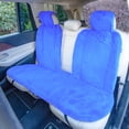 thumbnail image 6 of FH Group Doe16 Fluffy Faux Fur Car Seat Cushions Full Set for Most Cars, Trucks, SUVs or Vans Blue – Full Set, 6 of 8