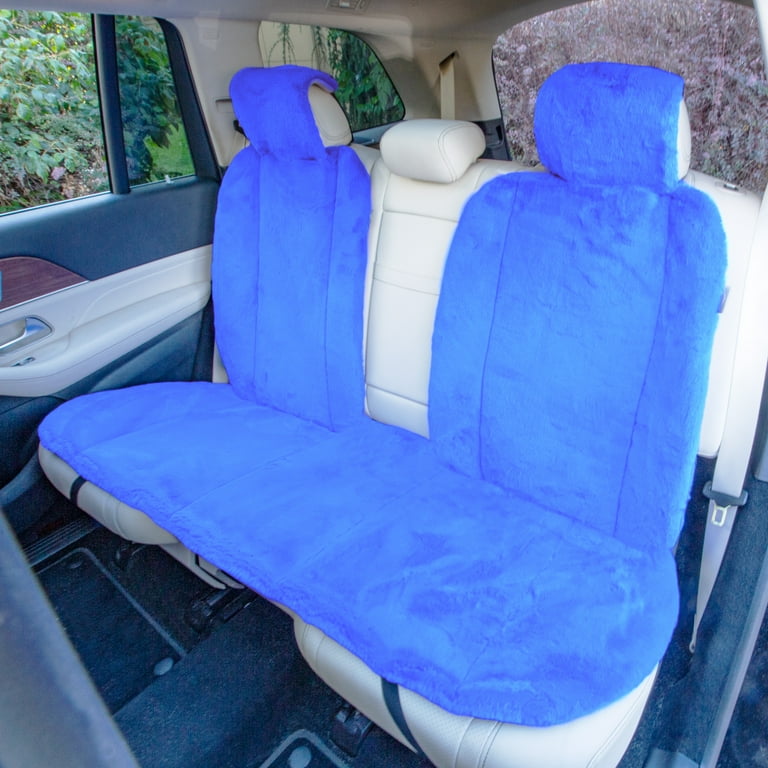 Blue Fluffy Seat Covers