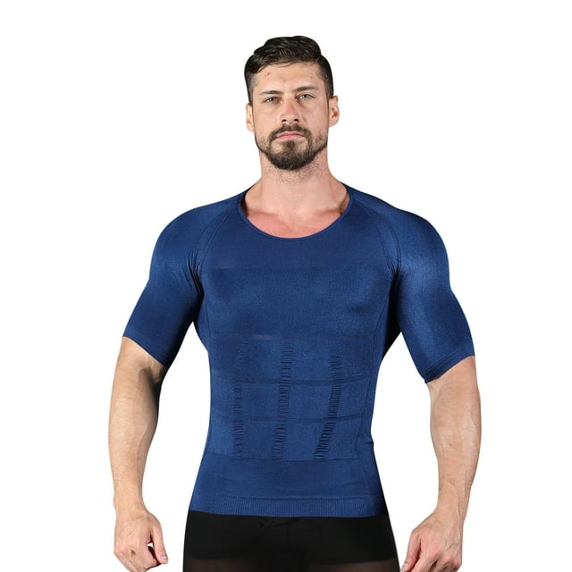 Corsé moldeador de manga corta para hombre, ropa moldeadora abdominal para hombre, ropa moldeadora deportiva elástica para hombre, chaleco de manga corta