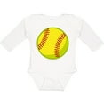 thumbnail image 3 of Inktastic Personalized Softball Boys or Girls Long Sleeve Baby Bodysuit, 3 of 5