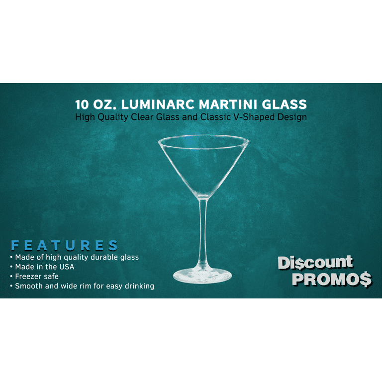 Acrylic Martini Glass custom printed 10 oz 24 glasses