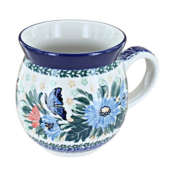 Blue Rose Polish Pottery Kristina Bubble Mug