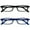 Black / Navy Blue - 2 Pairs, variant on OPULIZE TED Reading Glasses - 2 Pack - Narrow Lightweight Frame - Transparent Baby Pink - Mens Womens - Scratch Resistant, Spring Hinges - RR17-3 - +3.00