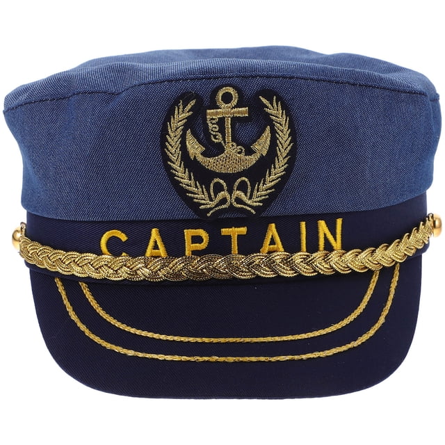 OUNONA Yacht Captain Hat 1Set Classic Design For Men And Women Versatile Use In Summer Beach Outings