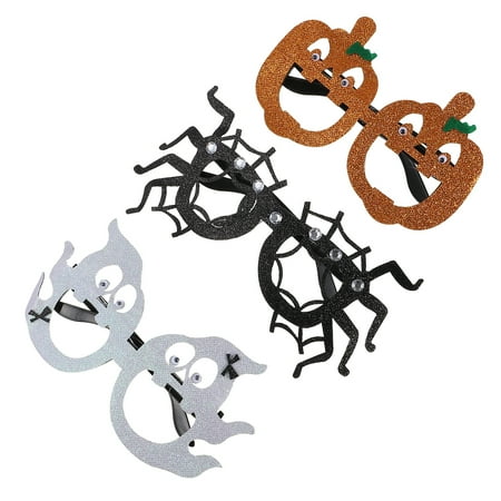 

3pcs Halloween Glasses Spider Pumpkin Ghost Glasses for Party (Assorted Color)