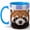 Blue, variant on Red Panda Portrait Coffee Mug, Woodland Animal Mug, Ceramic 11 oz