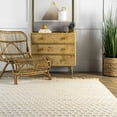 thumbnail image 5 of nuLOOM Wylie Honeycomb Wool Fringe Area Rug, 2' x 6', Runner, Wylie Beige, 5 of 5