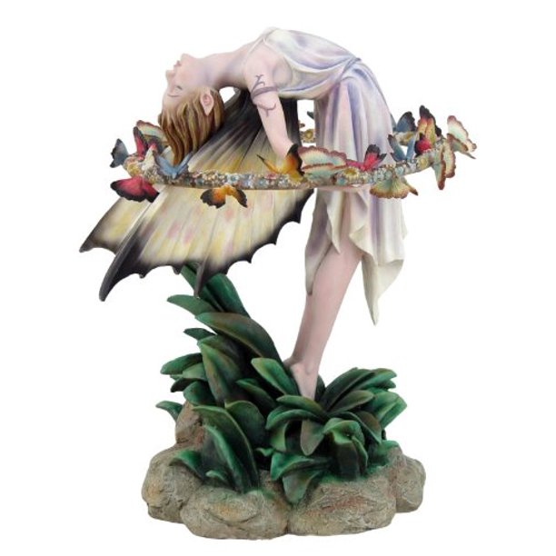 Sheila Wolk Large 20" Tall Garland Fairy Statue Figurine Butterfly