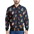 thumbnail image 4 of Chaqueta con estampado de cohetes de dibujos animados para hombres y mujeres, abrigo con estampado 3D brillante, chaqueta informal de gran tamaño estilo Harajuku con cremallera para niños, mangas larg, 4 of 4