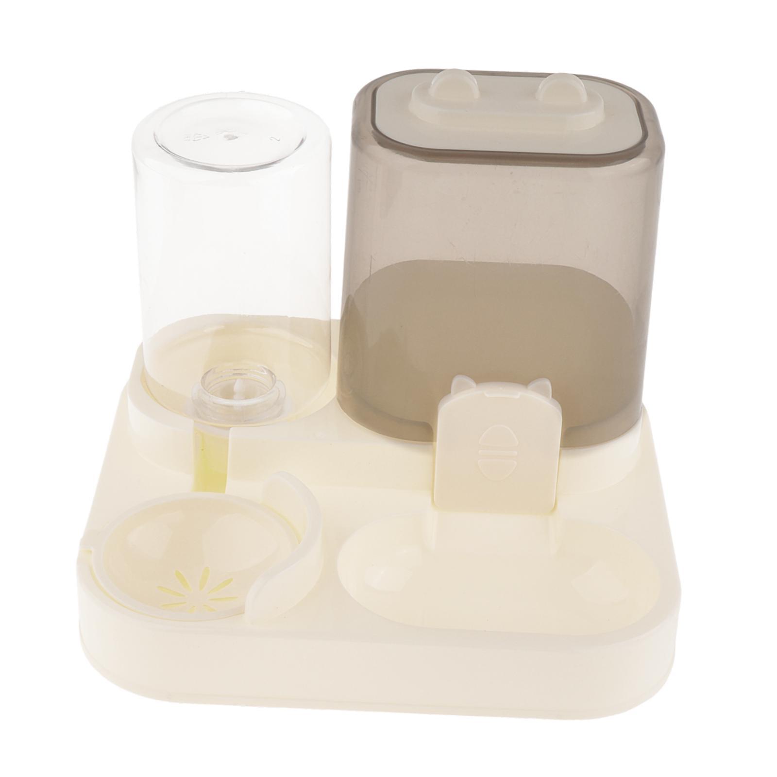 2 in 1 Automatic Pet Feeder Drinking Dispenser Split Design Easy Clean for Cats Puppies Bunny