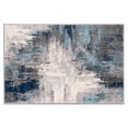 thumbnail image 2 of World Rug Gallery Bari Contemporary Abstract Art Door Mat - Blue 2'x3', 2 of 8