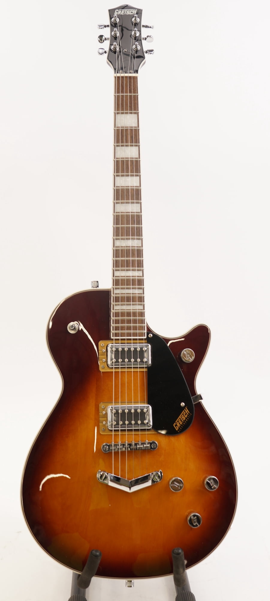 Pre-Owned Gretsch G5220 Electromatic Jet BT Single-Cut 6-String Right-Handed Electric Guitar with Chambered Mahogany Body, V-Stoptail, and Laurel Fingerboard (Sweet Tea)